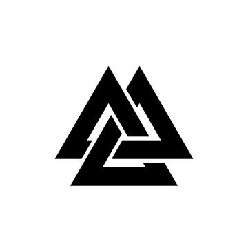 Viking Valknut icon. Clipart image isolated on white background