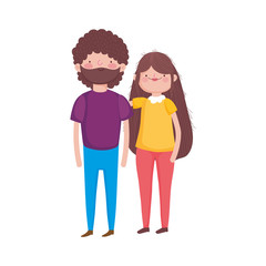 couple together on white background