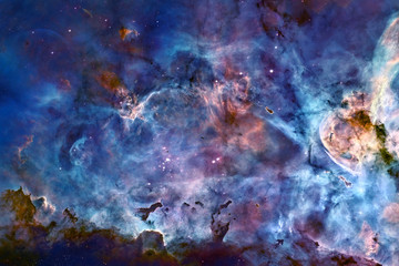 Beautiful galaxy in blue space tones .Elements of this image were furnished by NASA.