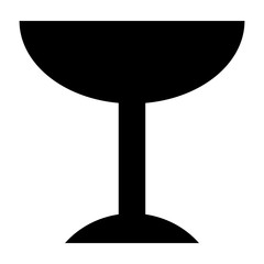 Glass silhouette icon. Fragile symbol. Vector illustration isolated on white.