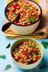 braised cheakpea with vegetables ..style rustic.