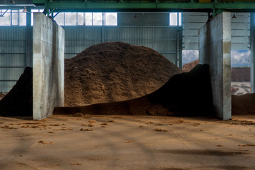 peat fraction, at the processing plant