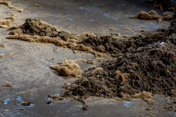 peat fraction, at the processing plant