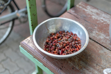 Thai Eel was prepared for food.