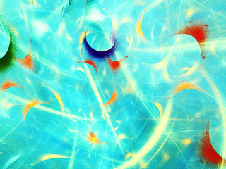 blue abstract fractal background 3d rendering illustration