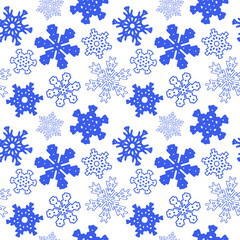 Seamless pattern on a winter theme, snowflakes, vector background