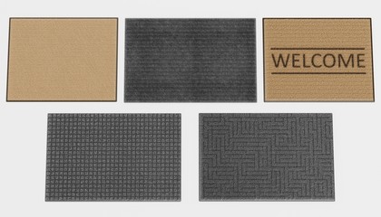 Realistic 3d Render of Door Mats