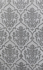gray kitchen ceramic tile with abstract floral mosaic pattern
