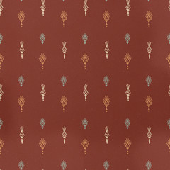 Pattern Abstract Vintage Geometric Line Plant Leaf