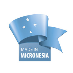 Federated States Micronesia flag, vector illustration on a white background
