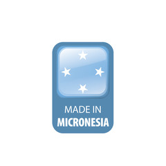 Federated States Micronesia flag, vector illustration on a white background