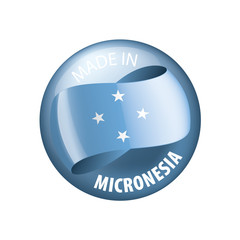 Federated States Micronesia flag, vector illustration on a white background