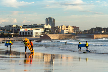 evening at matosinhos beach