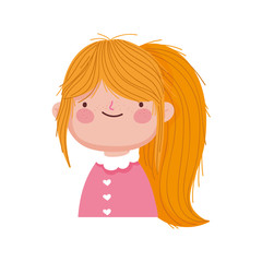 cute blonde little girl with ponytail