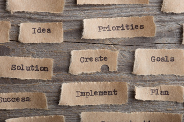Create word on a piece of paper close up, business creative motivation concept