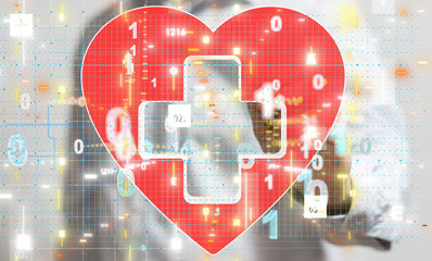 medical network connection with modern virtual screen interface