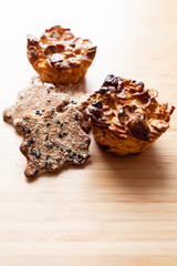 gluten free cookies on the wooden background