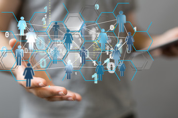 abstract social network scheme, which contains business people