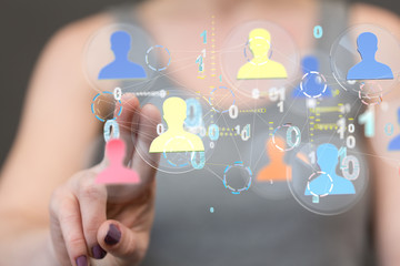 abstract social network scheme, which contains business people