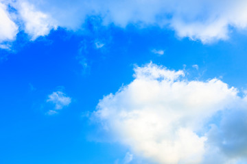 Blue sky white cloud white background. Beautiful sky and clouds in the afternoon.