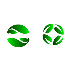Eco green icon vector - illustration