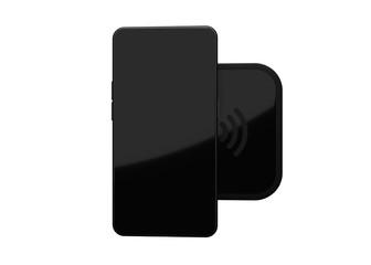 Smartphone Mobile Charger Phone Wireless Charging Battery Charged 3D Render