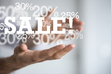 percent shopping digital in hand