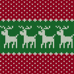 Christmas seamless knitted pattern background, Christmas and New Year greeting cards