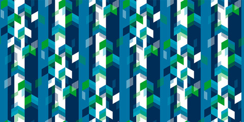 Materiał do szycia Blue and green sport style seamless pattern
