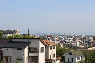 Fototapeta na wymiar City vire of Osaka, Japan