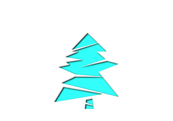 Obraz premium Christmas tree illustration. クリスマスツリーのイラスト
