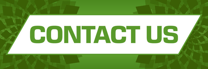 Contact Us Green Circular Floral Left Right 