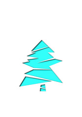 Christmas tree illustration. クリスマスツリーのイラスト