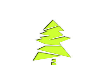 Christmas tree illustration. クリスマスツリーのイラスト