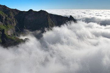 panorama from the route between Pico Ruivo and Pico Arieiro