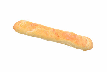 Fresh baguette isolated in white.