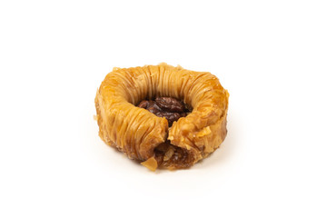 Tasty baklava isolated on white background.