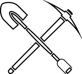 Shovel And Pickaxe Icon