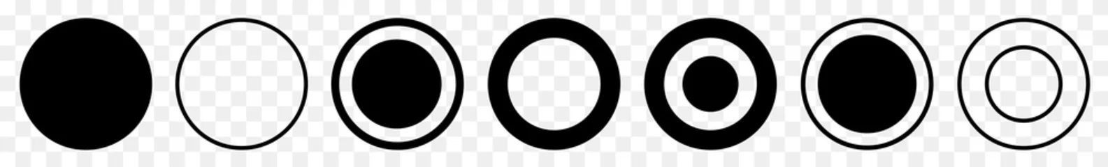 Foto op Plexiglas Label Circle Black   Circles   Logo Sticker   Emblem Round   Icon   Transparent Variations © endstern