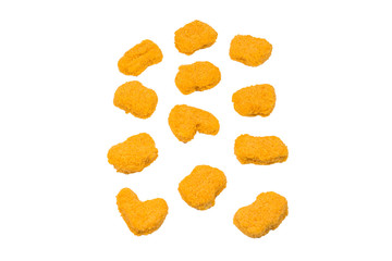 Nuggets isolated on a white background.