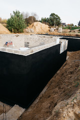 three-layer wall construction in the house