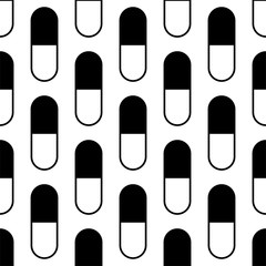 Seamless Pattern Of Capsule Pills