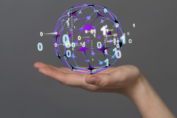 touching global network and data customer connection