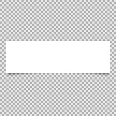 white paper banner on transparent background
