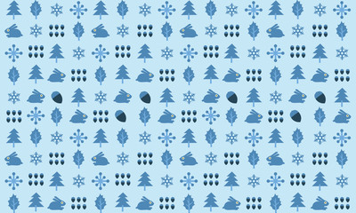 seamless pattern with  Nordic design 3 christmas.ver