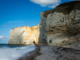 Chalk cliffs near, Étretat