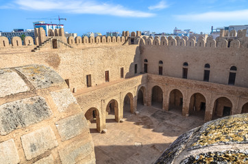 Fototapeta premium The Ribat (fortress) inside the medieval medina of Sousse, Tunisia.