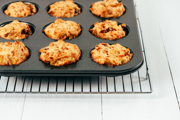 Ham, Sweetcorn and Tomato Muffins