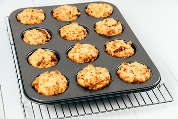 Ham, Sweetcorn and Tomato Muffins