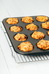 Ham, Sweetcorn and Tomato Muffins